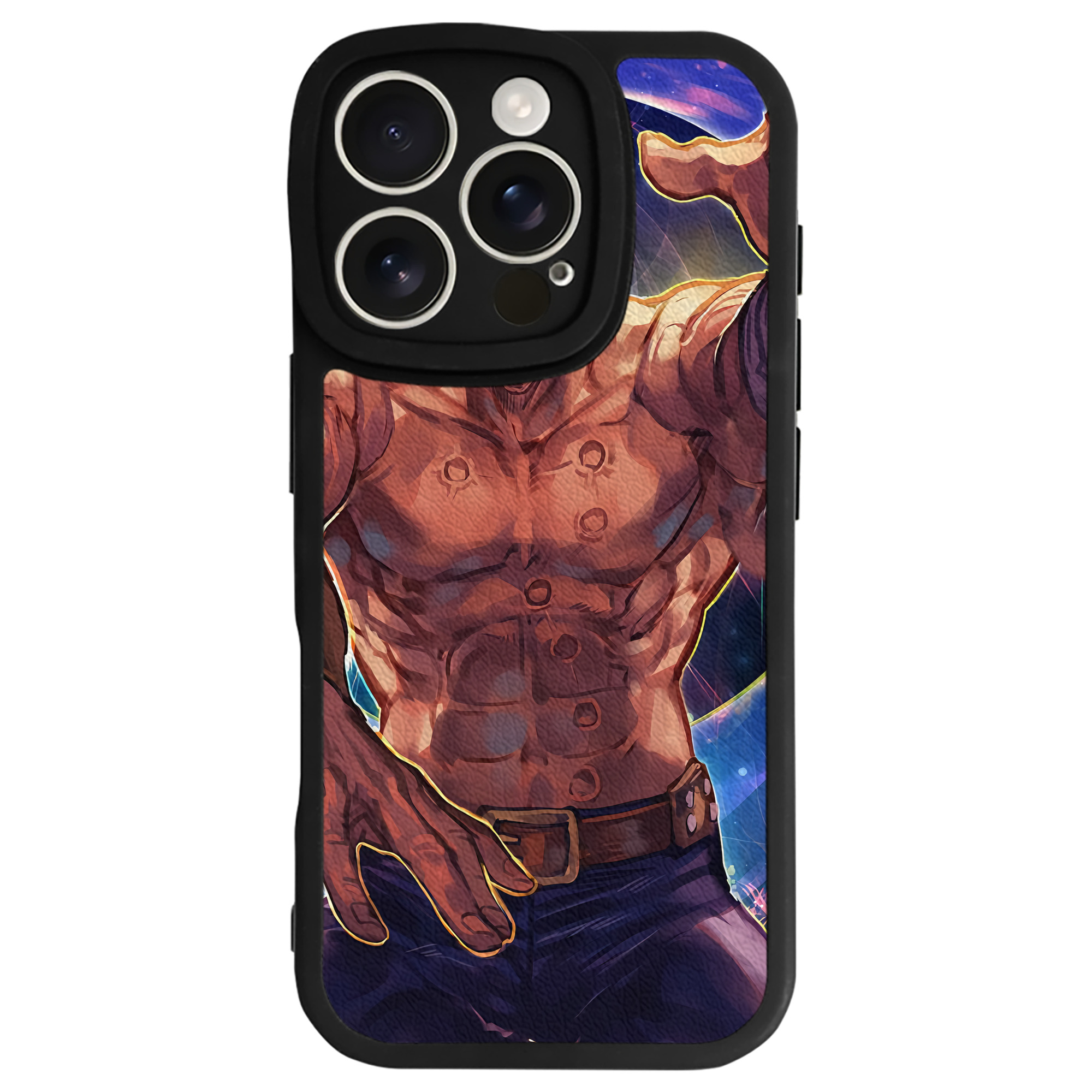 （画像用） 北斗の拳 Fist of the North Star 【iPhone 16シリーズ対応】シリコンスマホケース（レザー調） 材質：シリコン